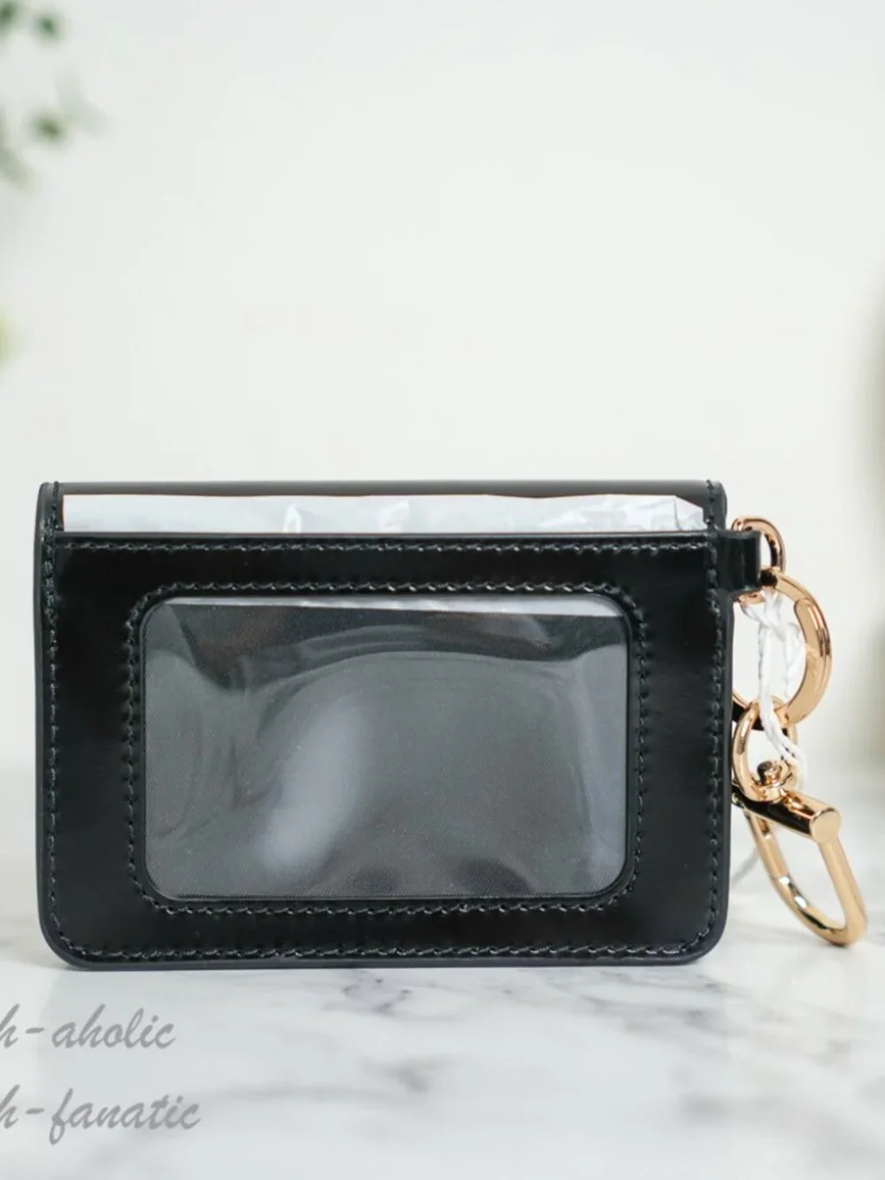 Tory Burch Emerson Smooth Leather Flap Card Case 176972 Black NWT
